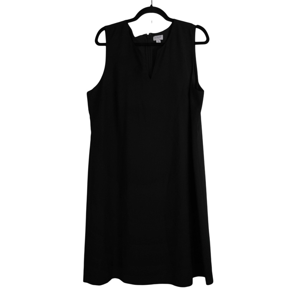 J.‎ Crew Midi Black V-Neck A-Line Dress Size 16